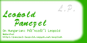 leopold panczel business card